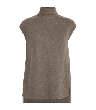 Cashmere-Blend Double-Face Top