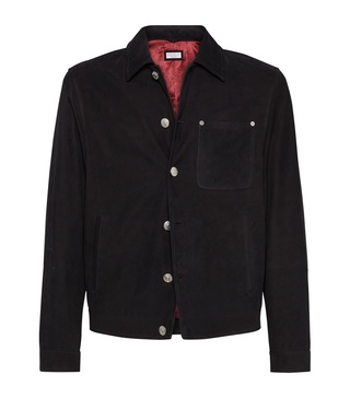 Nubuck Leather Shirt Jacket