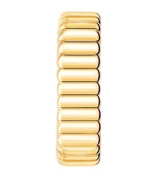 Yellow Gold Quatre Grosgrain Single Clip Earring