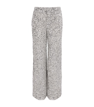 Sequinned Mame Wide-Leg Trousers