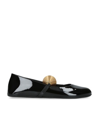 Patent Leather Strap Ballet Flats