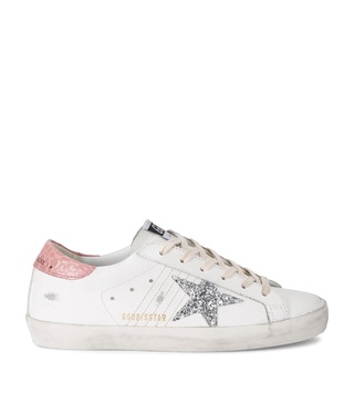 Leather Croc-Embossed Super-Star Sneakers