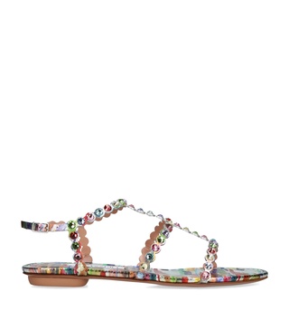 Leather Embellished Tequila Sandals