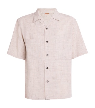 Slubbed Notched Collar Shirt