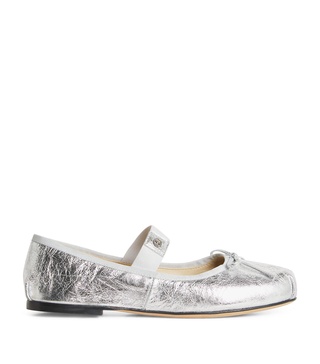 Metallic Leather Jolie Ballet Flats