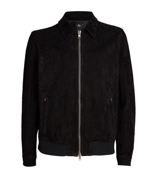 Suede Blouson Jacket