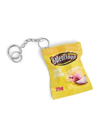 Calf Leather Chips Keyring