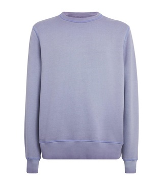 Cotton-Blend Washed Sweatshirt