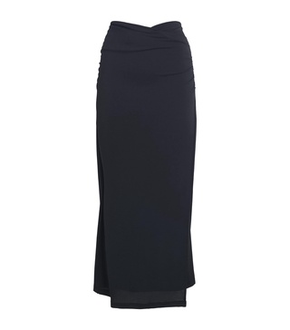 Crepe Jersey Midi Skirt