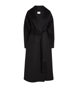 Wool-Cashmere Wrap Coat