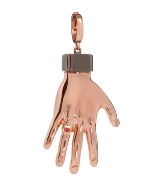 x The Vampire's Wife Rose Gold and Ruby Hand Charm