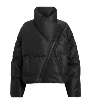 Asymmetric Nickol Cropped Puffer Jacket