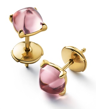 Gold Vermeil Mini Médicis Pink Stud Earrings