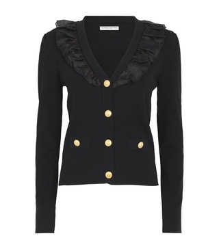 Wool Ruffle-Trim Cardigan