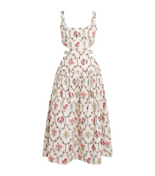 Linen Totumo Orquidea Midi Dress