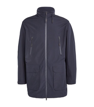 Water-Repellent Travel Essentials Long Jacket