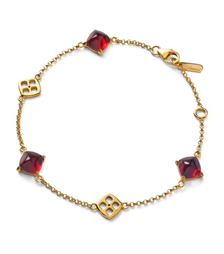 Gold Vermeil Mini Médicis Red Bracelet