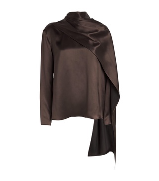 Silk Draped Blouse