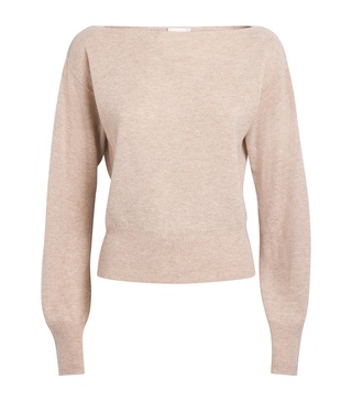 Wool-Cashmere Boat-Neck Sweater