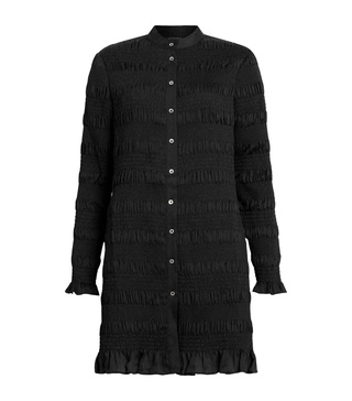 Shirred Meg Mini Shirt Dress