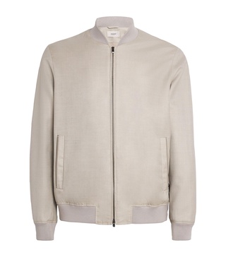 Cashmere-Silk Bomber Jacket