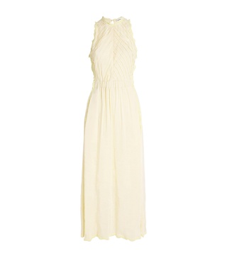 Linen-Blend Maxi Dress