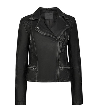 Leather Cargo Biker Jacket