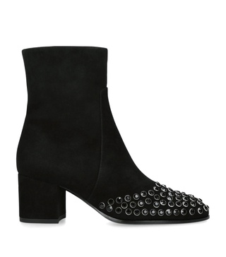 Suede Embellished Ankle Boots 60