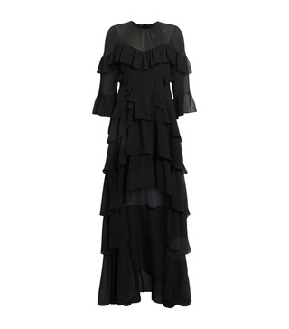 Ruffled Tiered Nat Maxi Dress