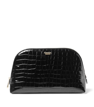 Large Croc-Embossed Wash Bag