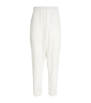 Waffle-Knit Elasticated-Waist Trousers