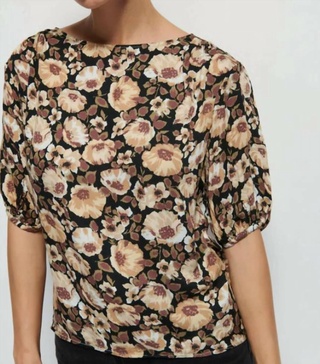 luisa drape top in night floral