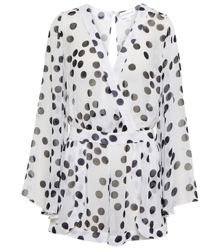 Emma polka-dot chiffon playsuit
