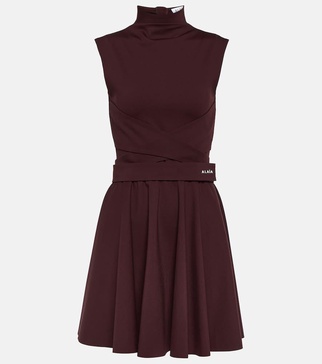 Mockneck jersey dress