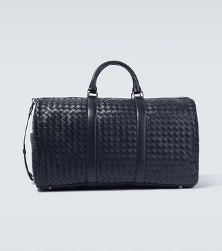 Intrecciato Large leather duffle bag