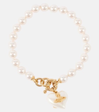 Sheryl faux pearl gold-plated bracelet