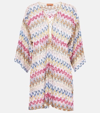 Zigzag knitted kaftan