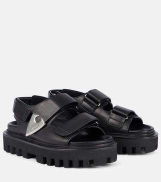 Leather slingback sandals