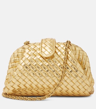 Lauren 1980 Small mirrored leather clutch