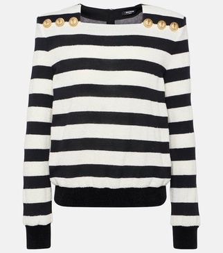 Striped jersey top
