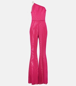 One-shoulder flared jumpsuit