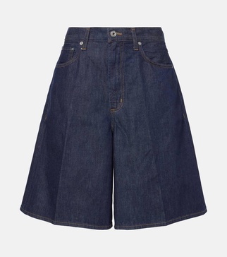 Nolan high-rise denim Bermuda shorts