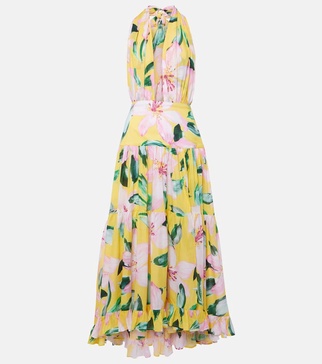 Marie Rose floral cotton midi dress