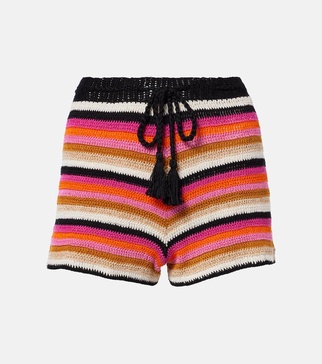 Summer cotton crochet shorts