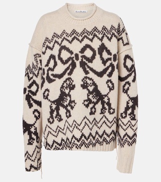 Wool-blend jacquard sweater