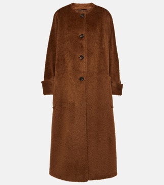 Hudson oversized alpaca and wool coat