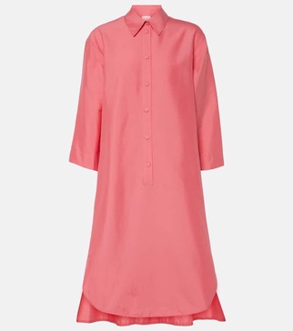 Quincy cotton-blend poplin midi dress
