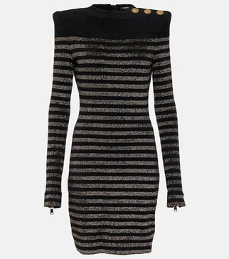 Lurex® striped minidress