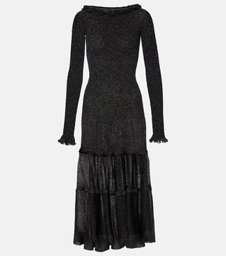 Polly off-shoulder jersey maxi dress