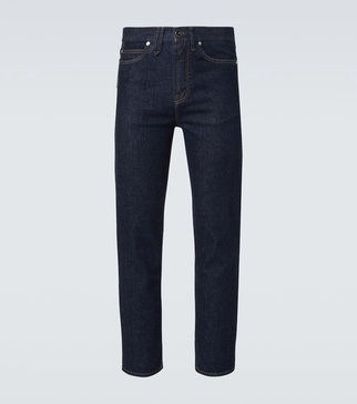Mid-rise straight jeans